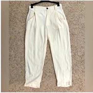 Zara Women’s Ivory Baggy Mid Rise Pants XS